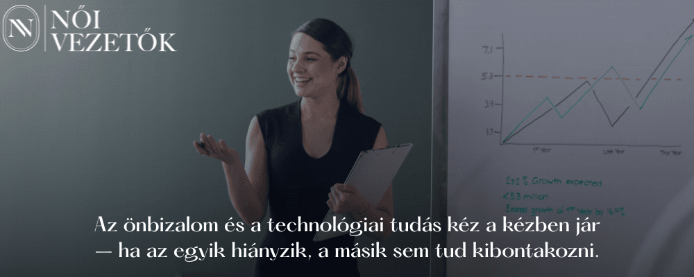 Az önbizalom és a technológiai tudás kéz a kézben jár: ha az egyik hiányzik, a másik sem tud kibontakozni.