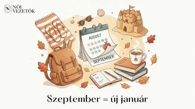 Szeptemberi újrakezdés - Naptár, amely nyárból őszbe fordul, strandmotívumok és iskolai kellékek váltakozásával