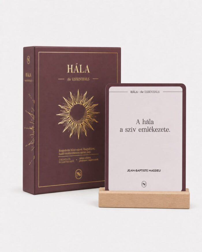 HÁLA the ESSENTIALS kártyadoboz fa kártyatartóval