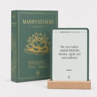 MANIFESZTÁCIÓ the ESSENTIALS megerősítő kártyák doboza fa kártyatartóval