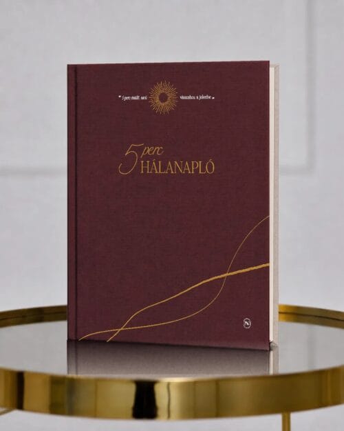 5 Perc Hálanapló Wine színben, burgundi keményborító aranyozott rajzolattal